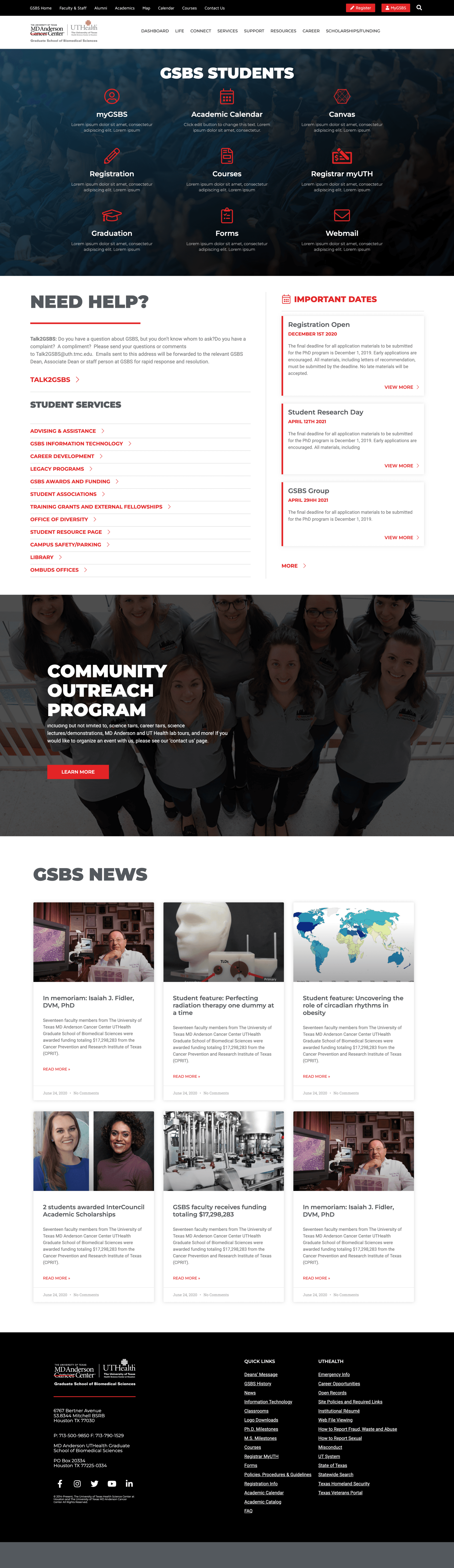 GSBS current students page