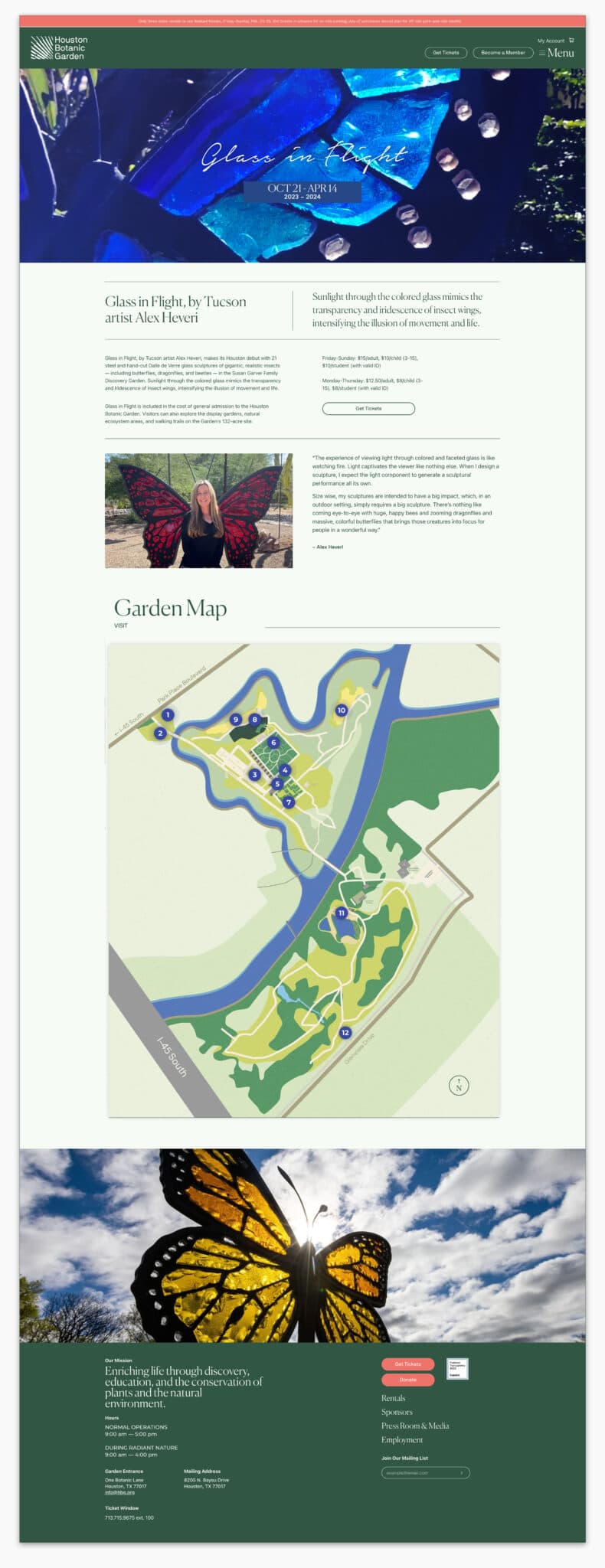Houston Botanic Garden full-screen view