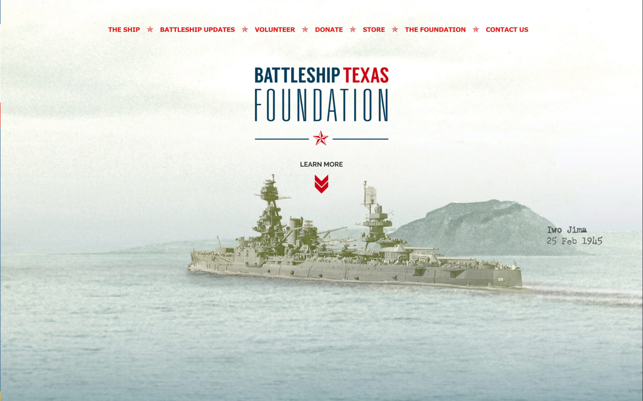 Battle ship of Texas Website design