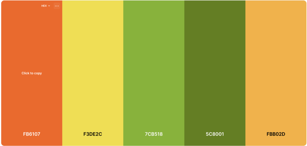Color palettes for Gen-X